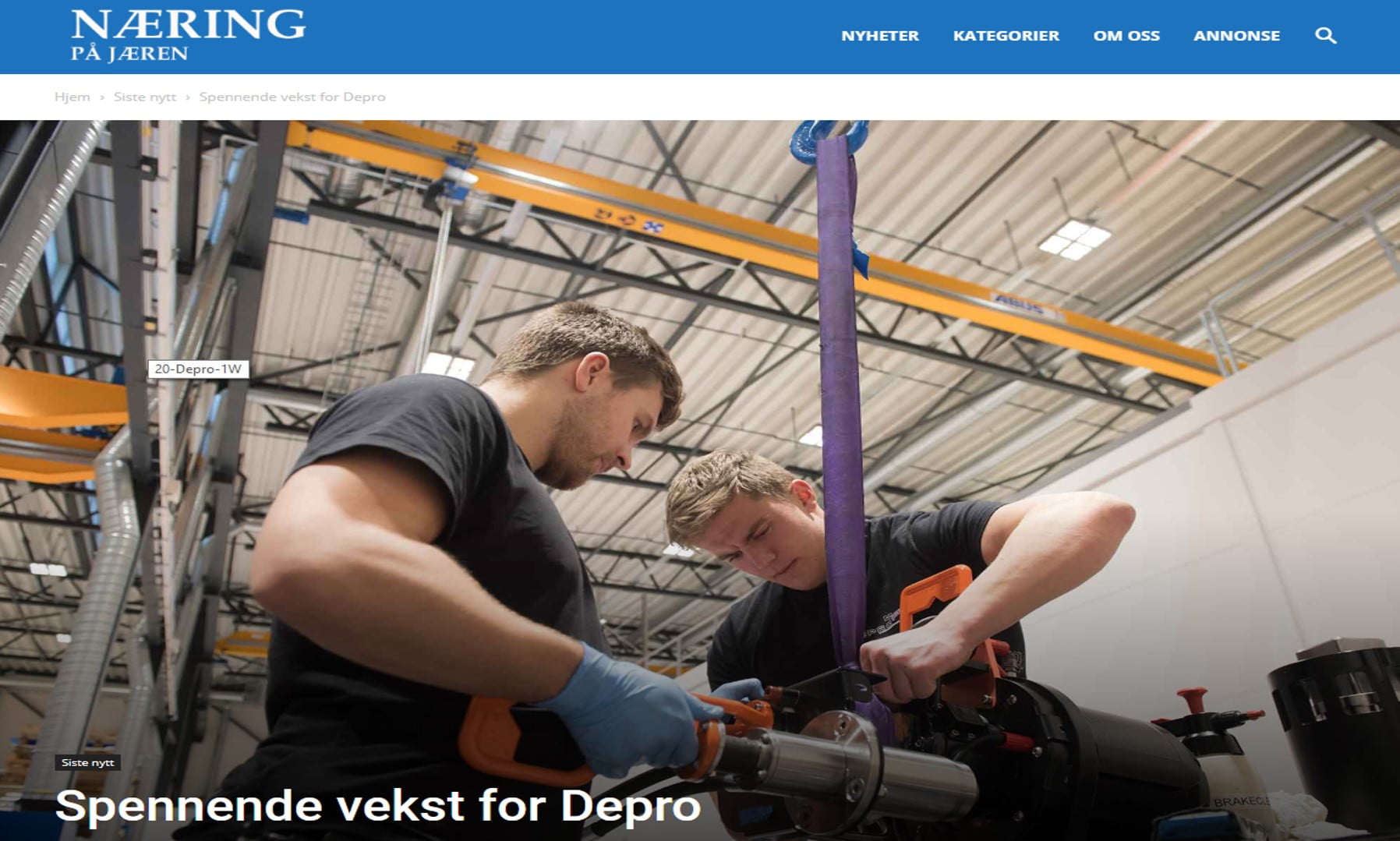 Article about the Depro success