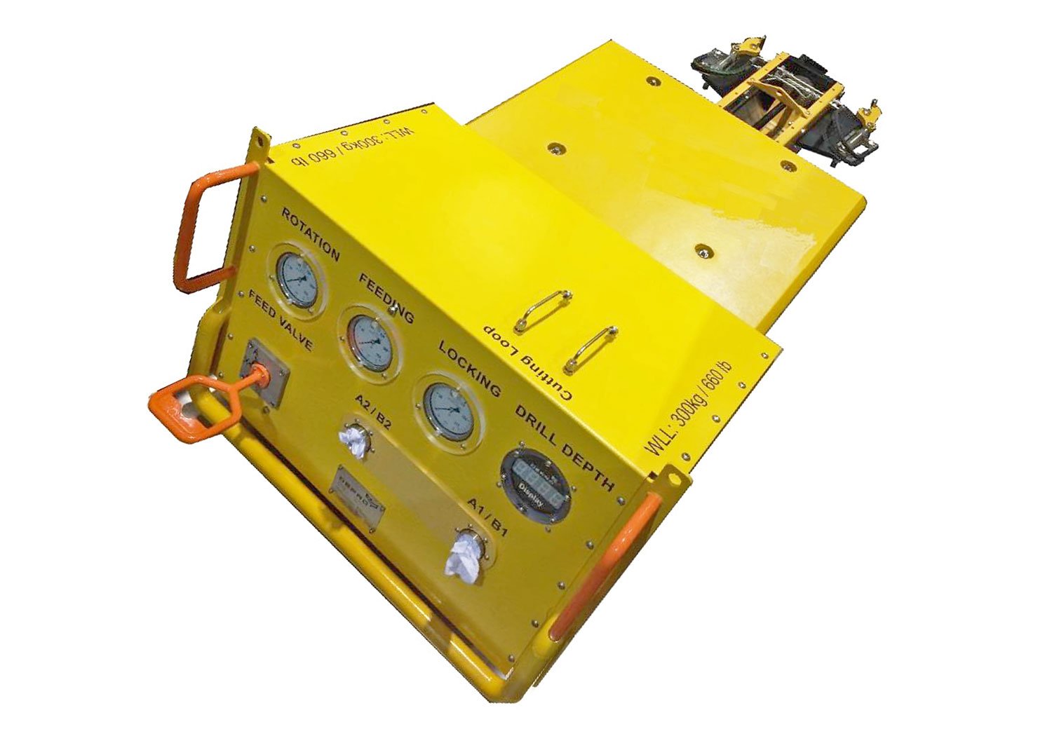 Drill-Tool-Clamp-Release-Tool_3 Clamp Release Drill Tool for subsea use with white background.