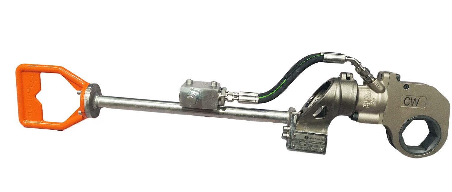 Torque wrench for subsea use produced by Depro AS with white background.