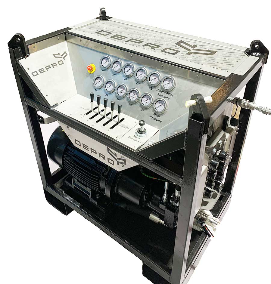 Hydraulic Power Unit Topside Hydraulic power unit for testing equipment and tooling offshore