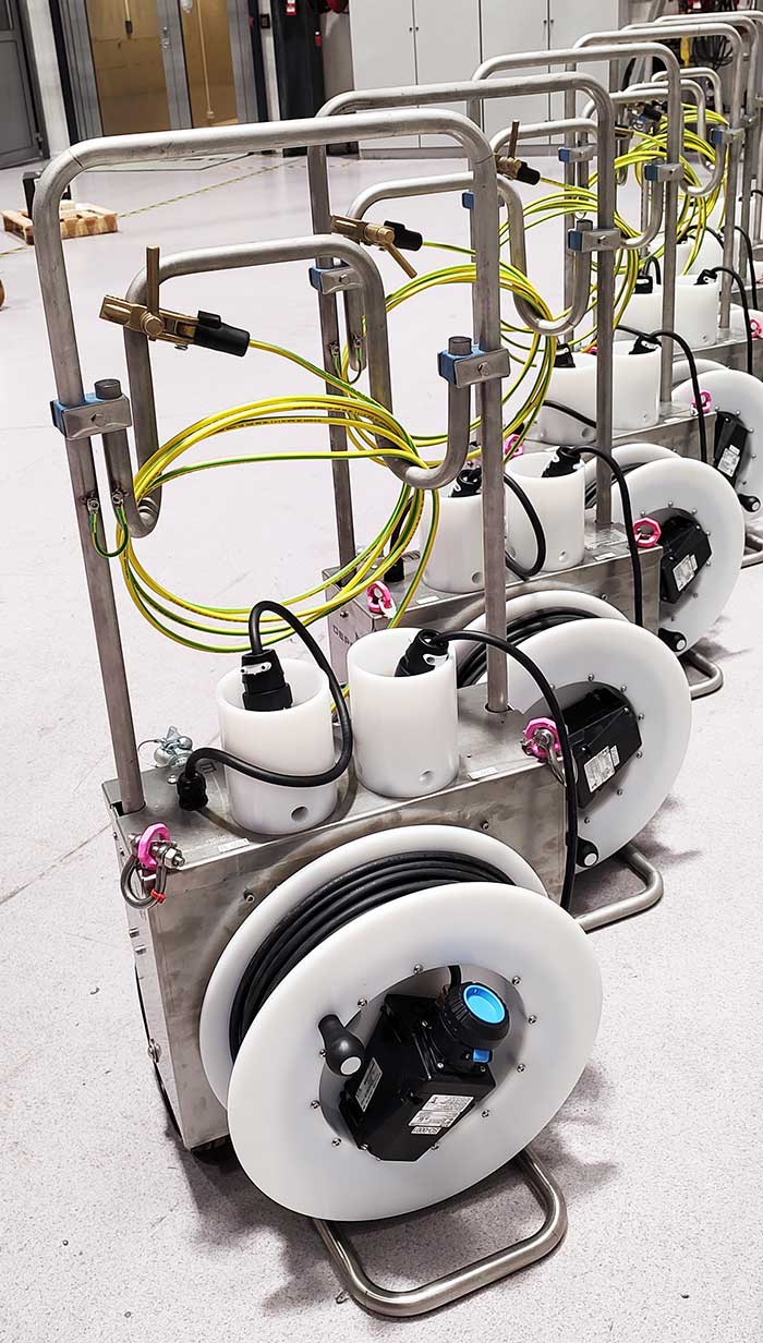 Safety Trolley Safety Trolley to shut down the pneumatic air pressure if the electrical power shut down.