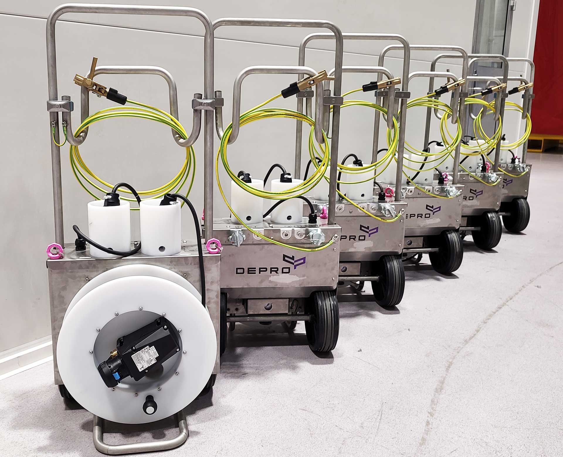 Safety-trolley Safety Trolley to shut down the pneumatic air pressure if the electrical power shut down.